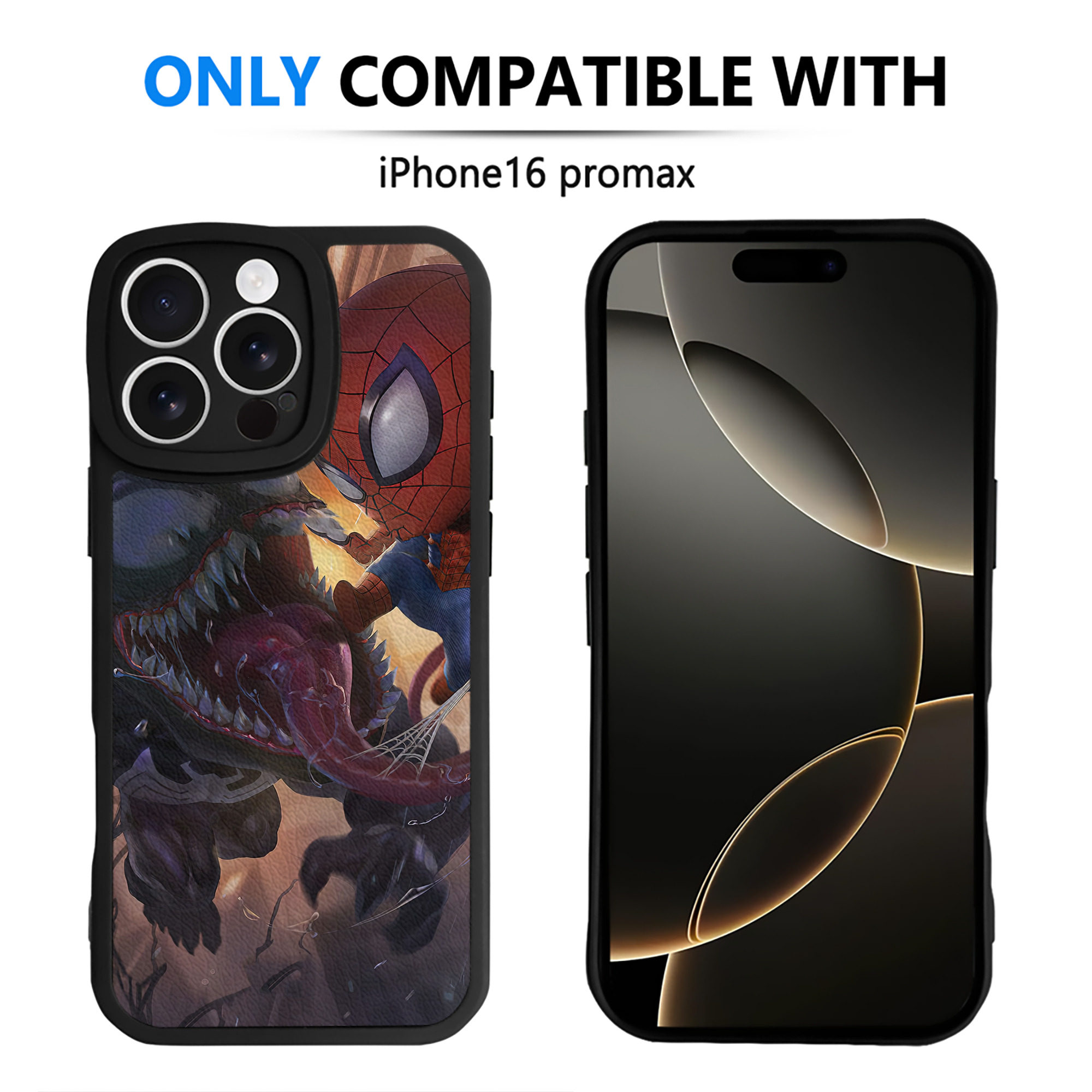 （画像用） Spider Man スパイダーマン 【iPhone 16シリーズ対応】シリコンスマホケース（レザー調） 材質：シリコン